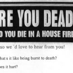 Are you dead? print advertisement
