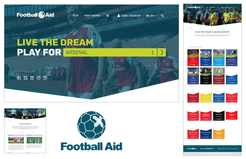 Football Aid website by Union Digital