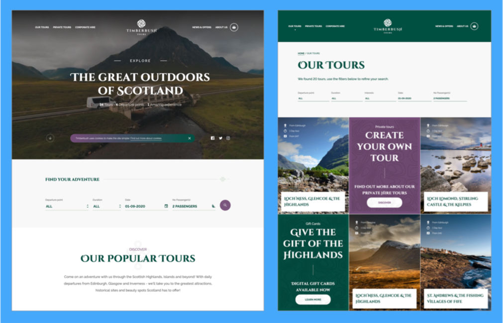 Timberbush Tours site